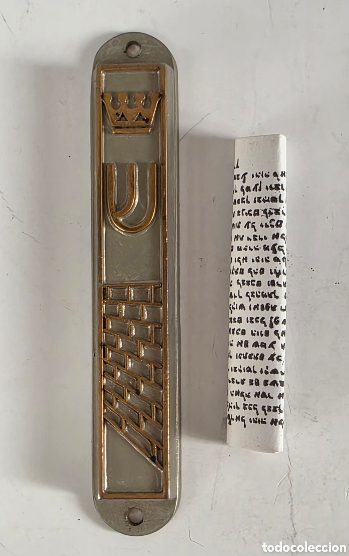 Antiques: Mezuz&aacute; Jud&iacute;a Nombre Hebreo Divino Shaddai Guardi&aacute;n de las Puertas de Israel
