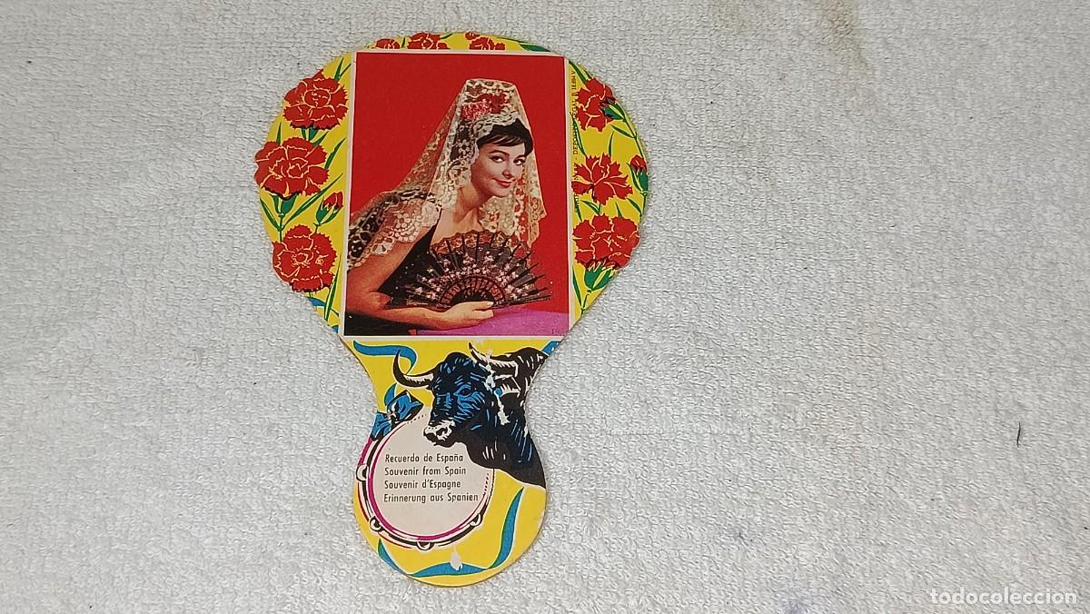 Antig&uuml;edades: ANTIGUO ABANICO PAY PAY SOUVENIR DE ESPA&Ntilde;A MESON DEL LABRADOR HOTEL SIMANCAS BADAJOZ A&Ntilde;OS 60