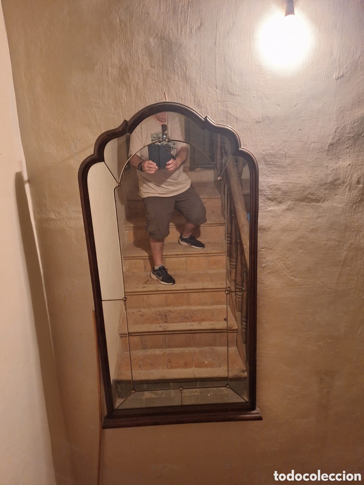 Antig&uuml;edades: Espejo antiguo marc&oacute; madera