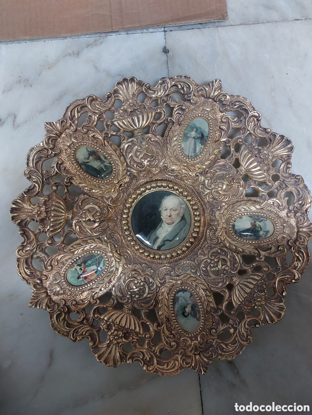 Antig&uuml;edades: Platos bronce con ba&ntilde;o de oro - Foto 2
