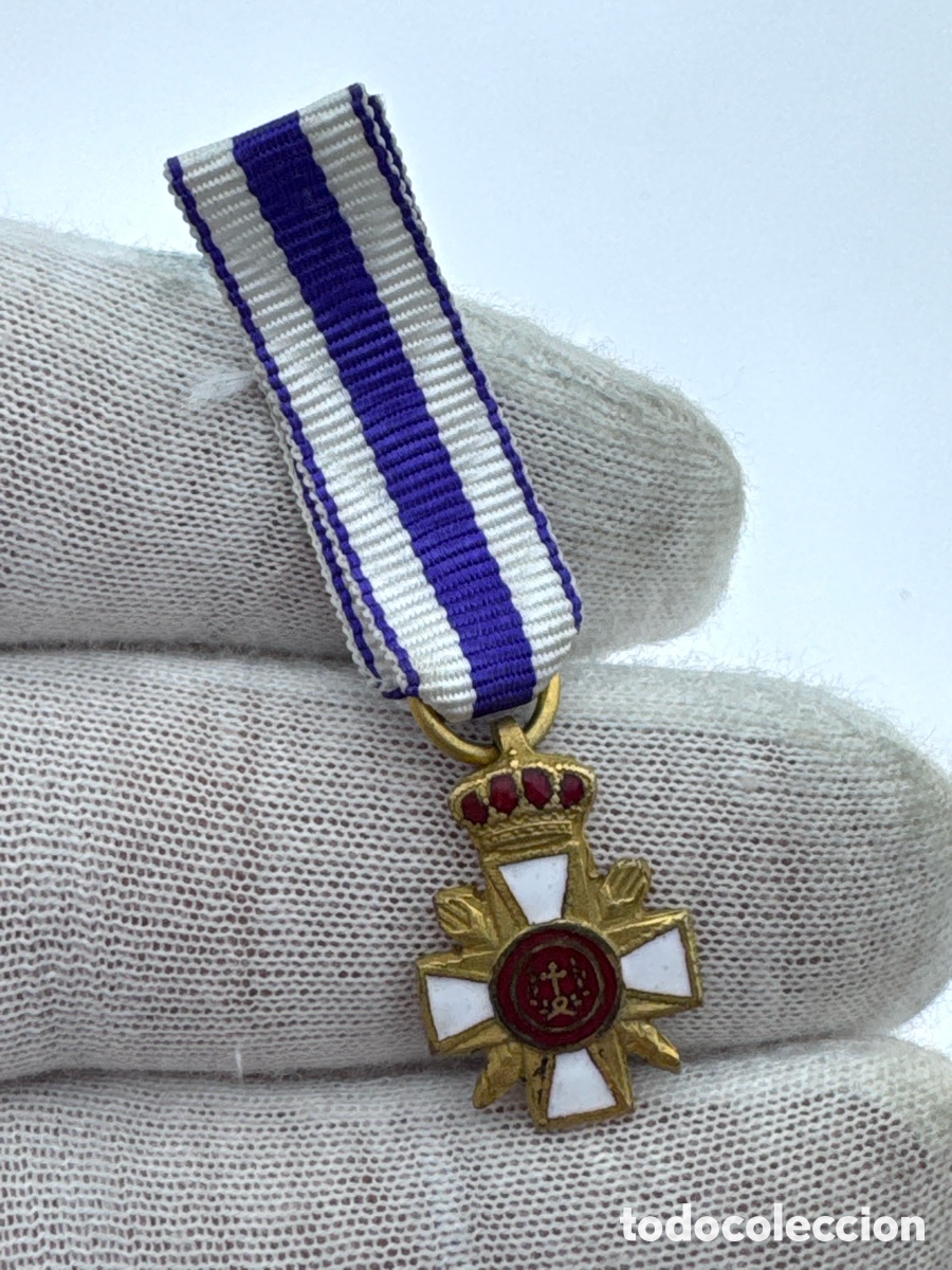 Antig&uuml;edades: Miniatura medalla Cruz de Fidelitas ,relaci&oacute;n militar placa orden
