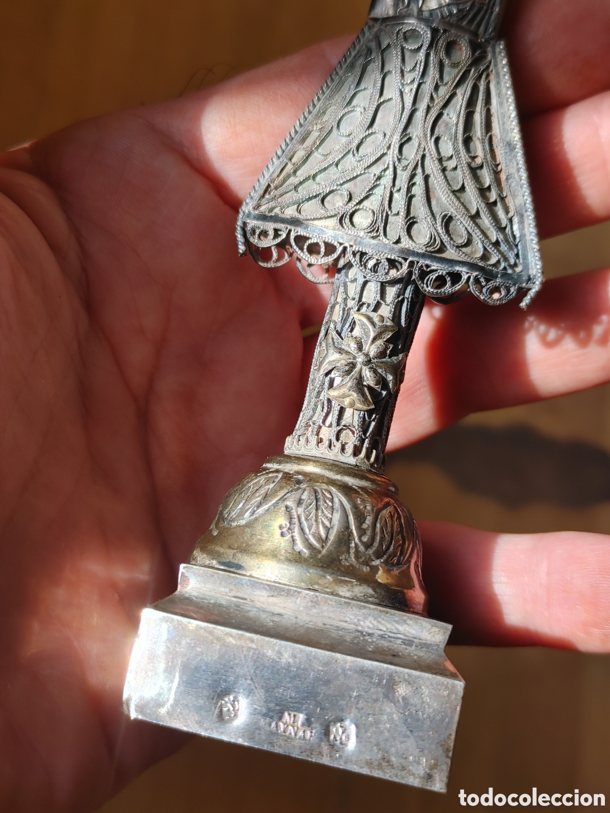 Antig&uuml;edades: Virgen del Pilar. En plata punzonada - Foto 6