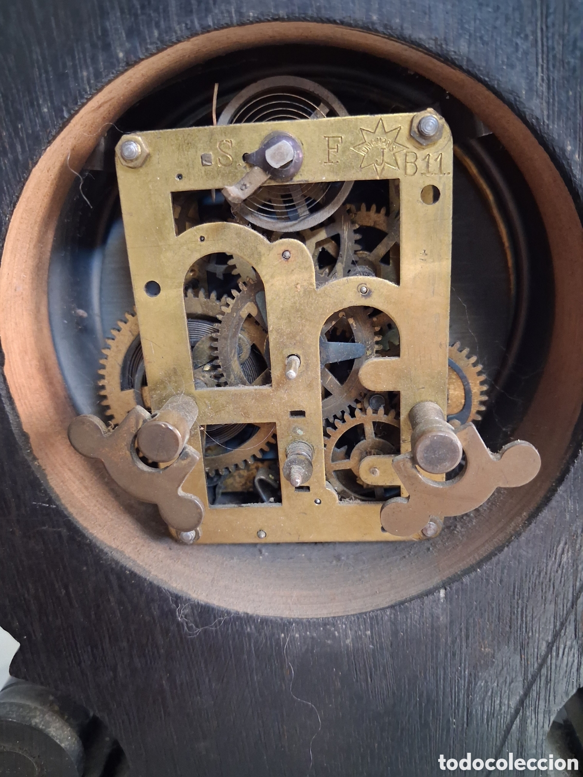Antig&uuml;edades: Reloj antiguo de sobremesa - Foto 2