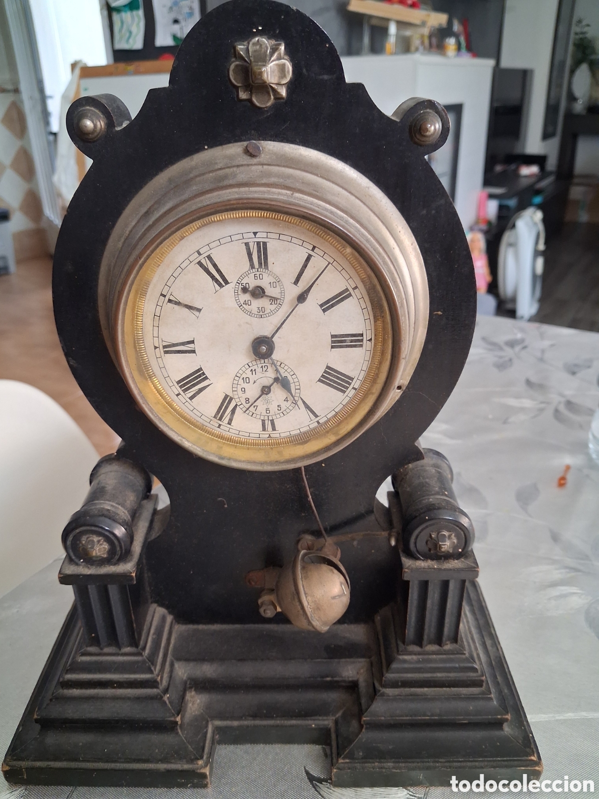 Antig&uuml;edades: Reloj antiguo de sobremesa - Foto 1