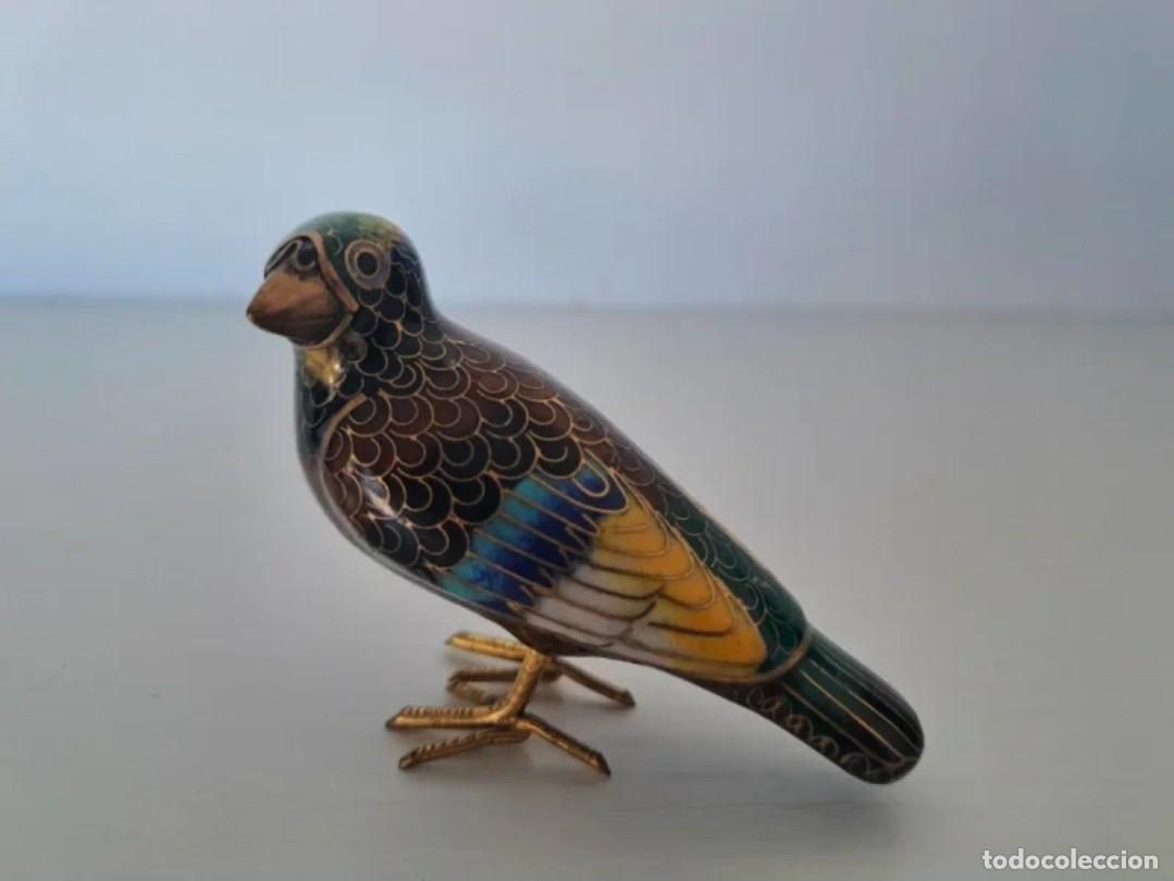 Antig&uuml;edades: Figura p&aacute;jaro cloisonne - Foto 1