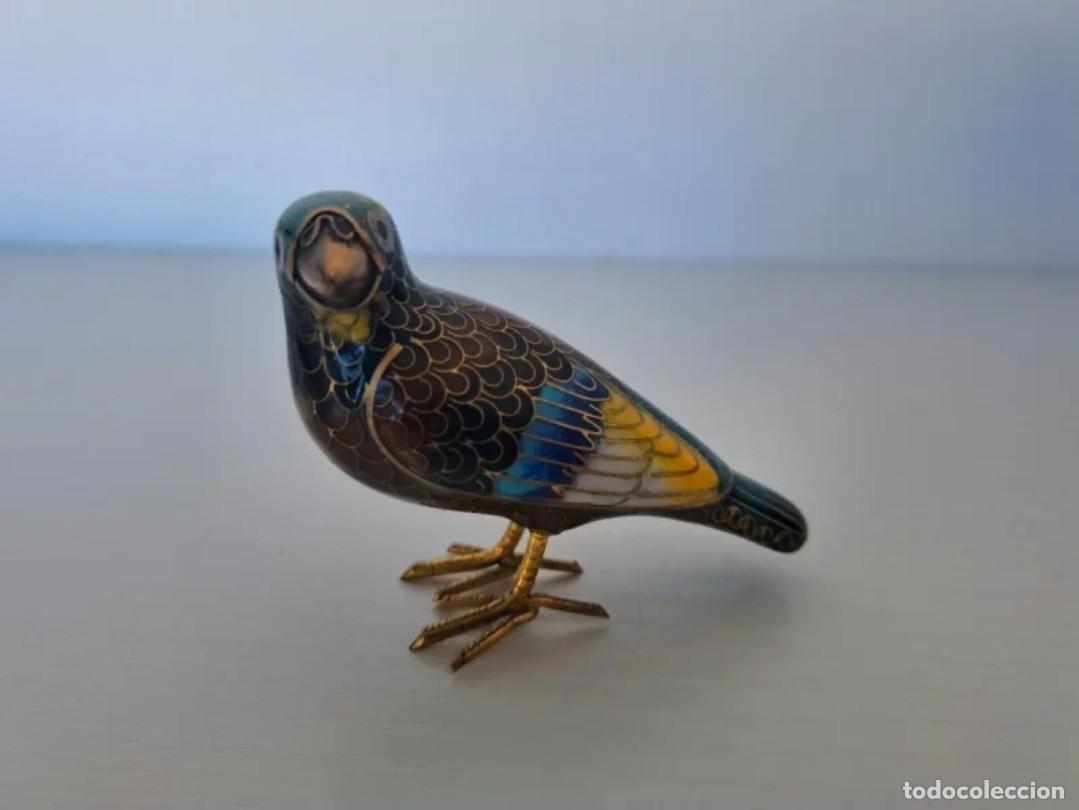 Antig&uuml;edades: Figura p&aacute;jaro cloisonne - Foto 2