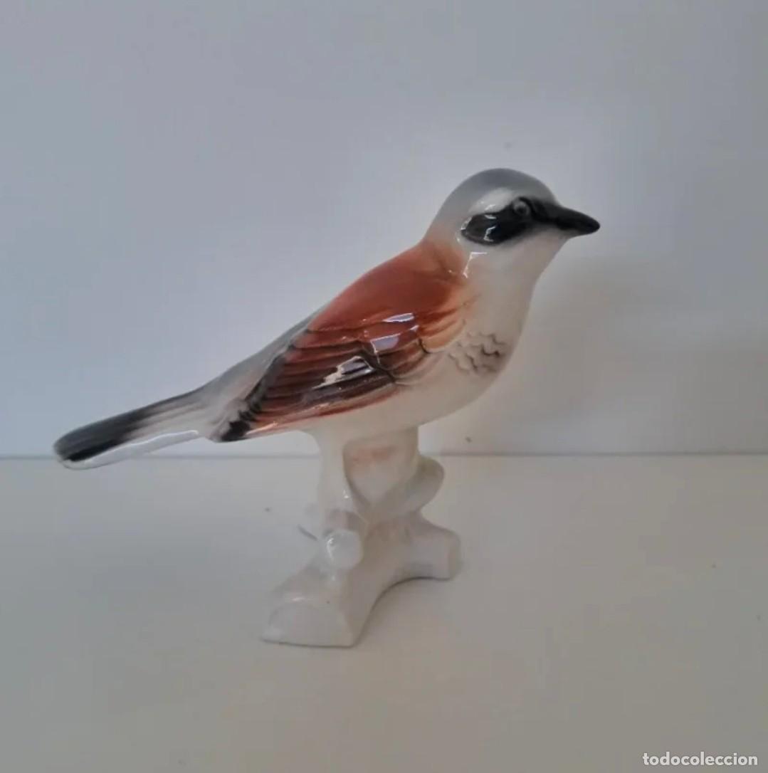Antig&uuml;edades: Figura p&aacute;jaro porcelana escribano montesino
