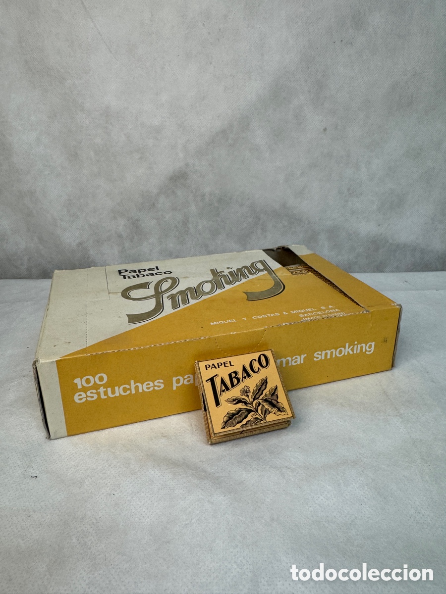 Antig&uuml;edades: Caja de papel de fumar SMOKING - 95 cajetillas