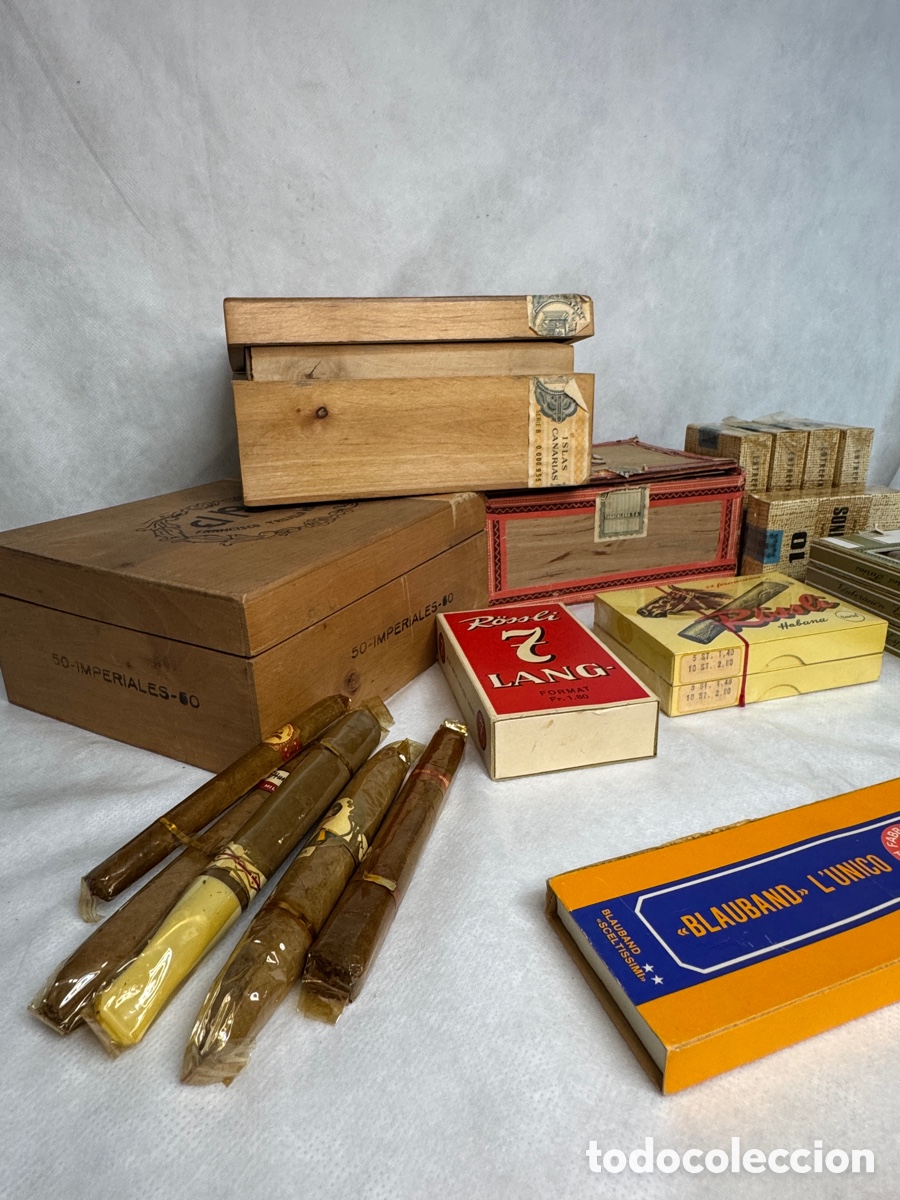 Antig&uuml;edades: Lote de puros y tabaco - Foto 2