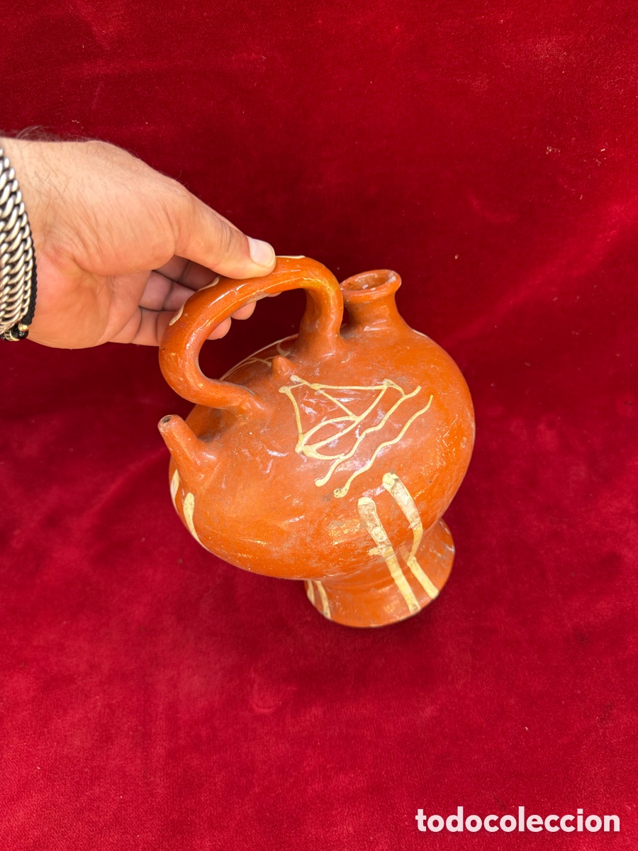 Antig&uuml;edades: Antiguo botijo de ceramica de la Bisbal! - Foto 5