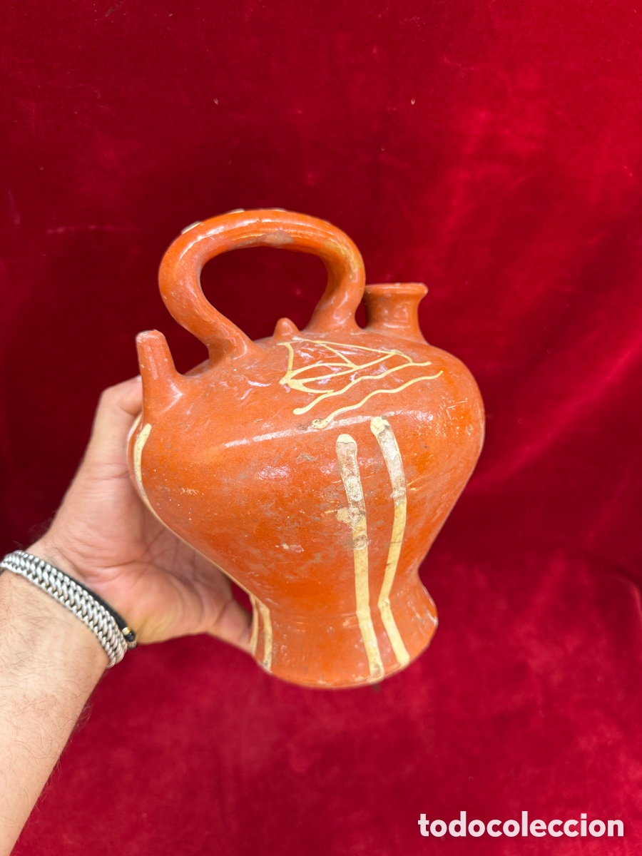 Antig&uuml;edades: Antiguo botijo de ceramica de la Bisbal! - Foto 8