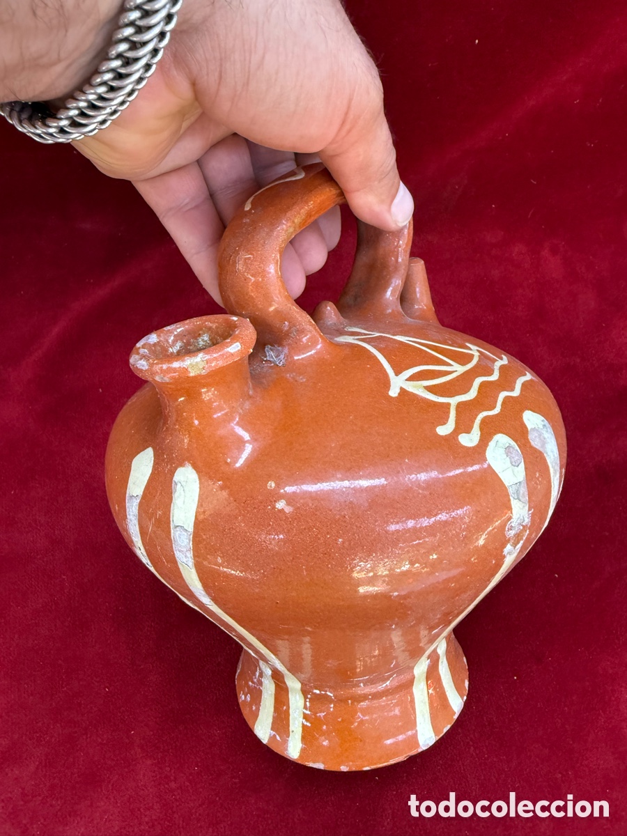 Antig&uuml;edades: Antiguo botijo de ceramica de la Bisbal! - Foto 9