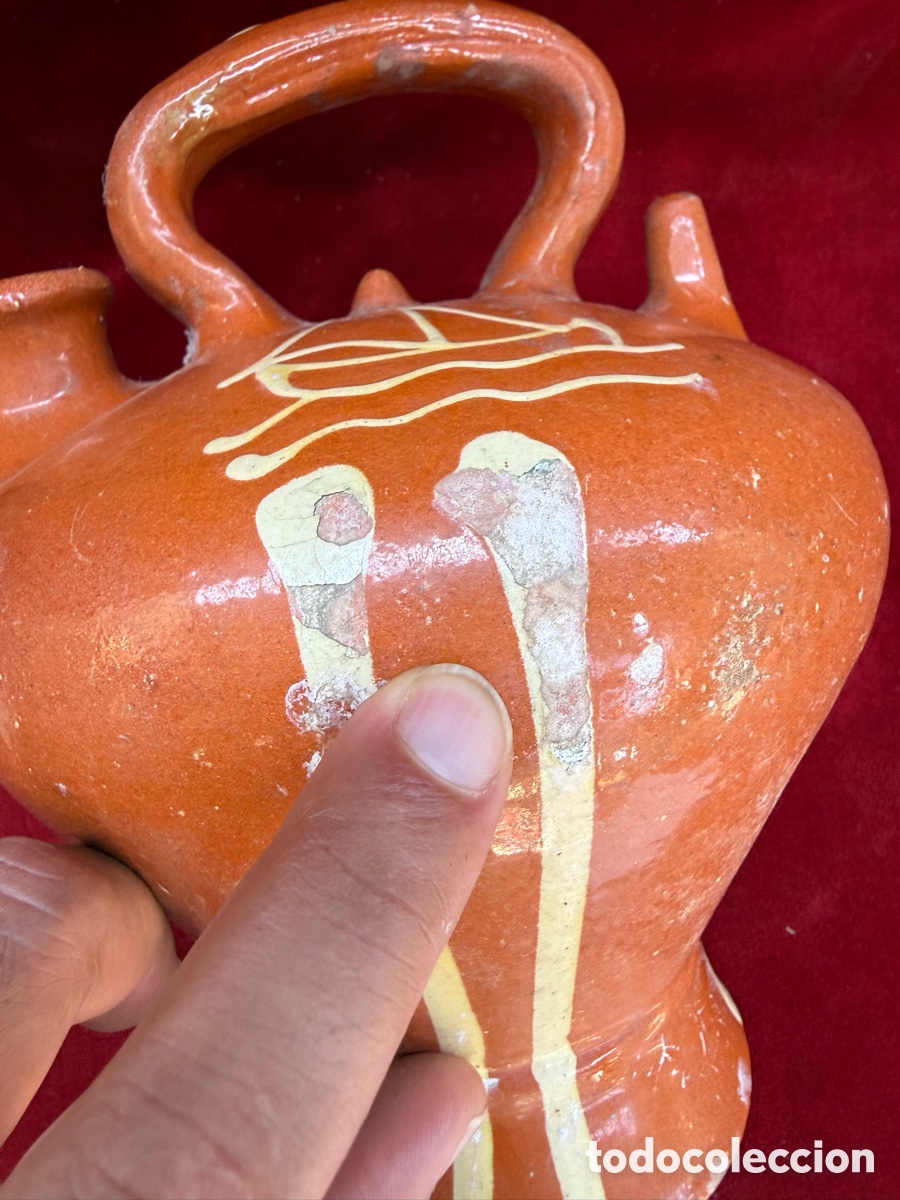 Antig&uuml;edades: Antiguo botijo de ceramica de la Bisbal! - Foto 10
