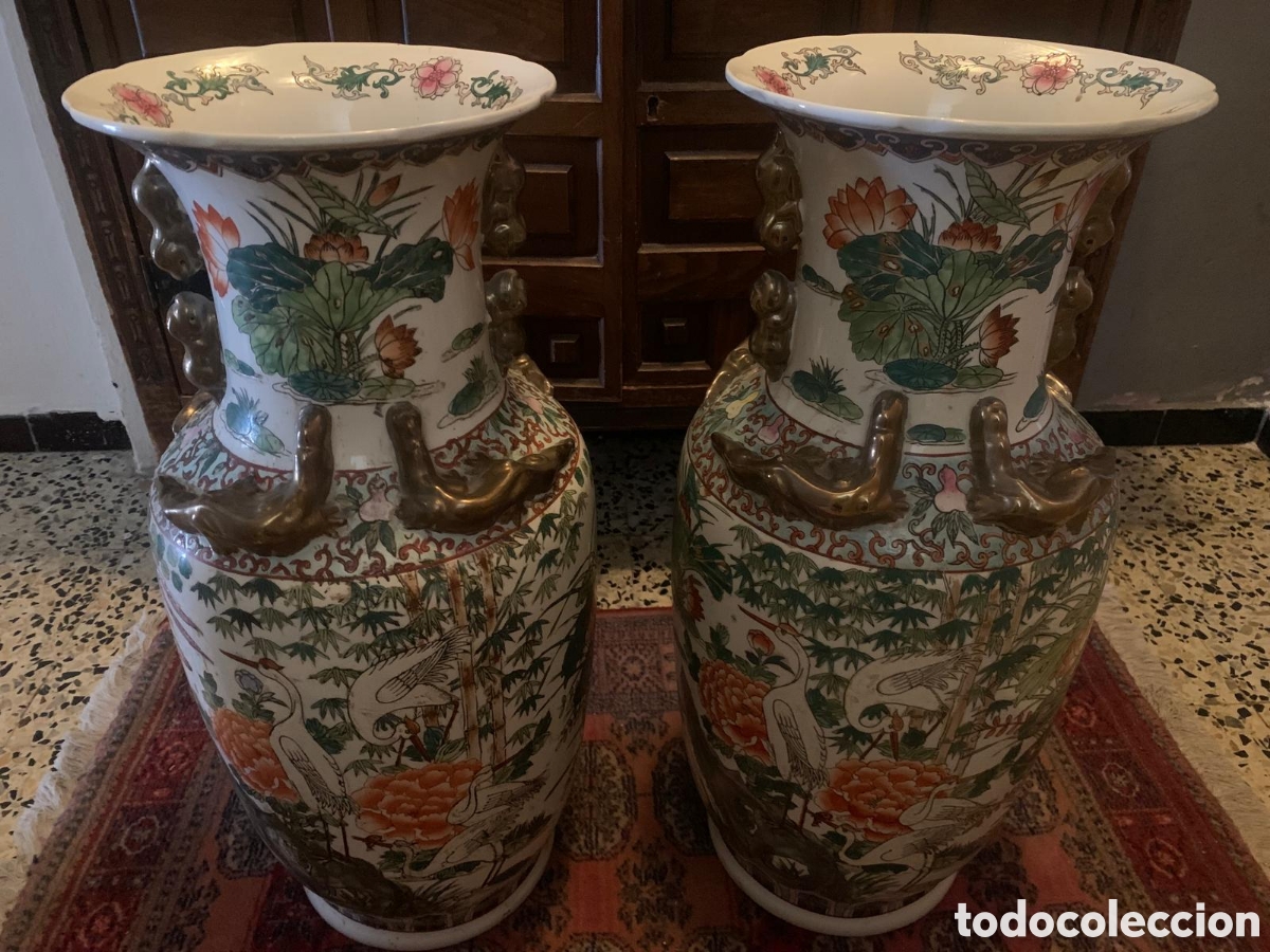 Antig&uuml;edades: Pareja de jarrones chinos