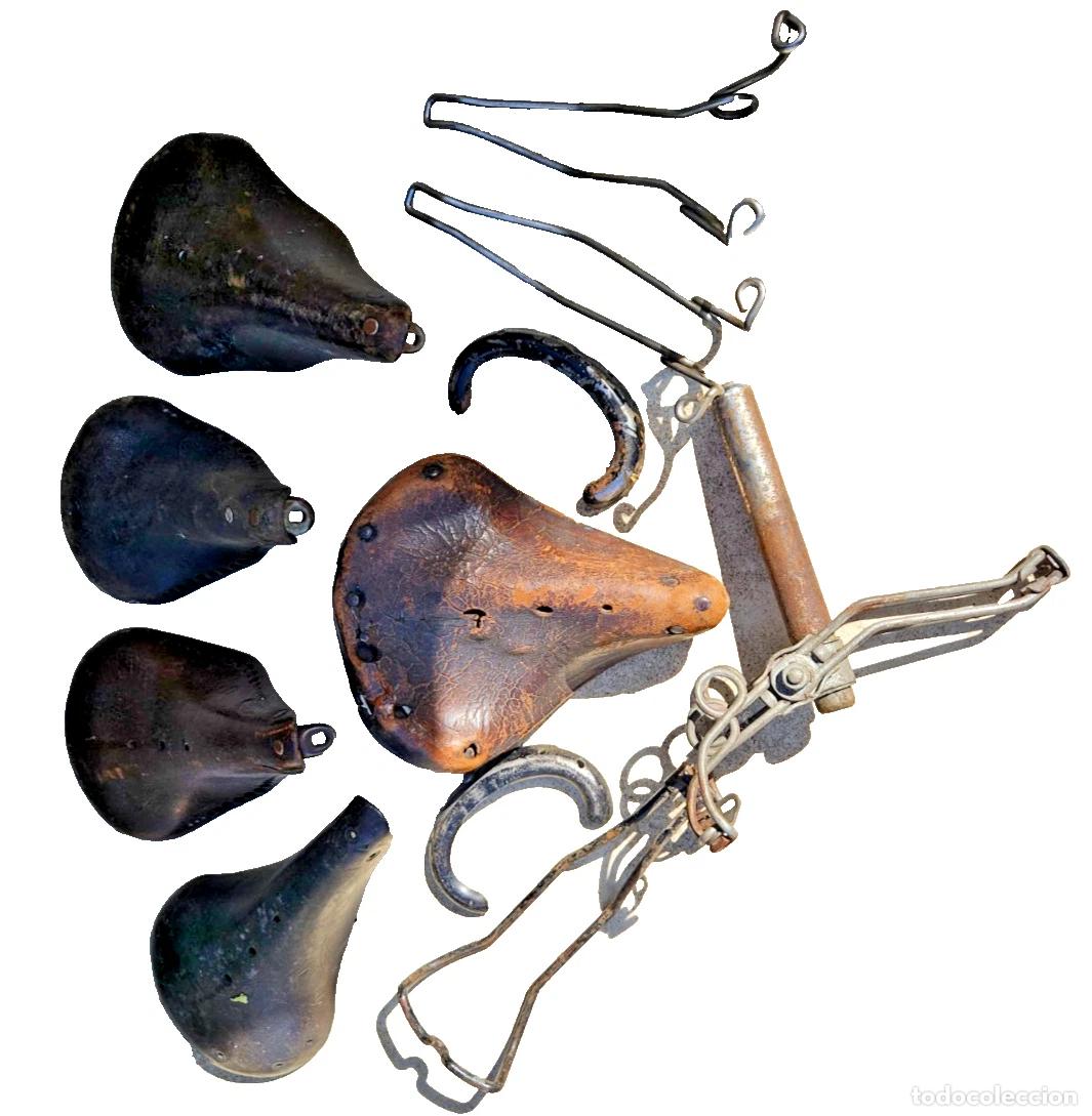 Antig&uuml;edades: VINTAGE LOT 5 SELLES CUIR DE VELO 3 IDEALE - BROOKS - MANUFRANCE ST ETIENNE