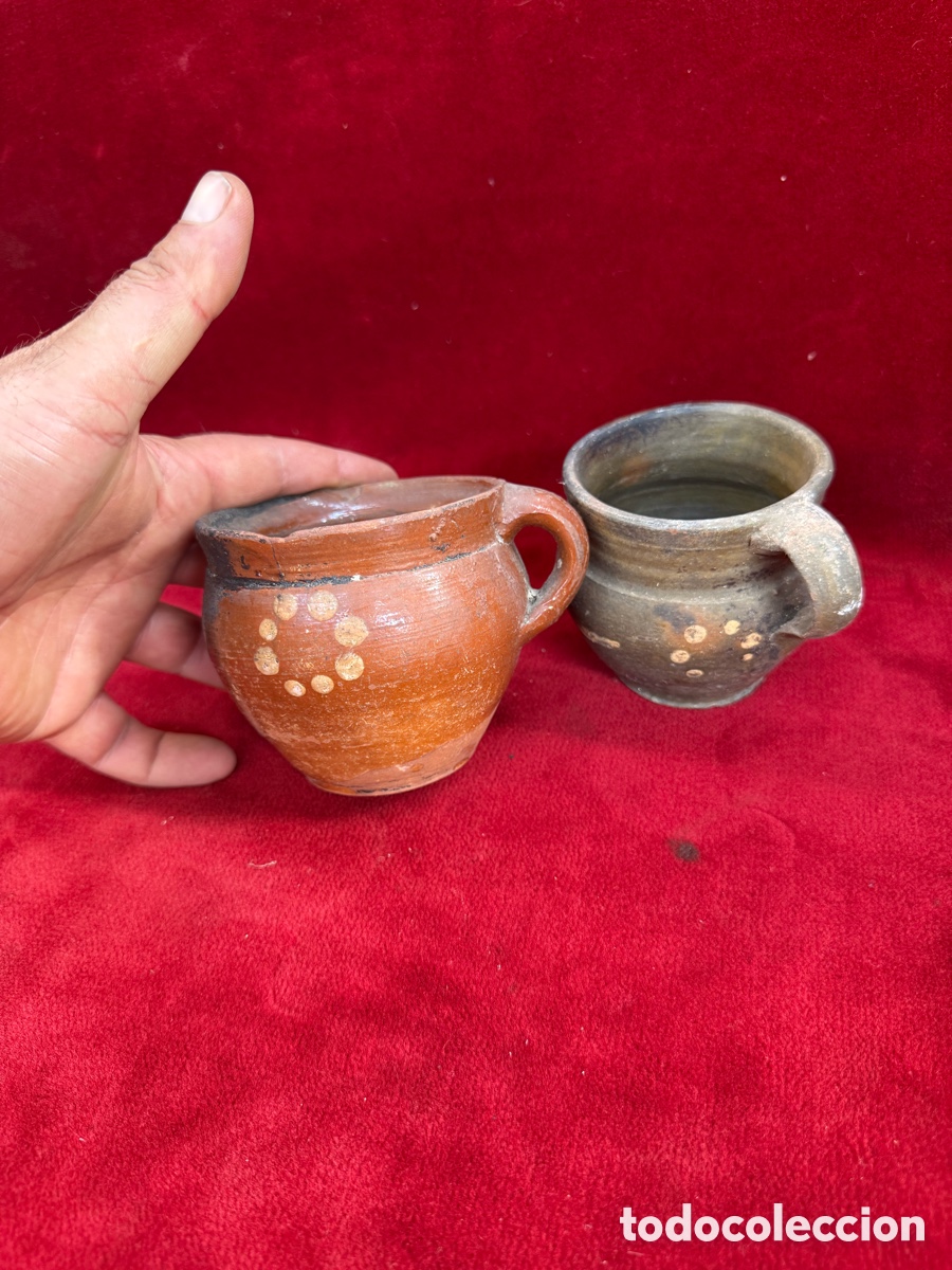 Antig&uuml;edades: Dos antiguo pucheros,ceramica,Naval (Huesca),sig.XIX