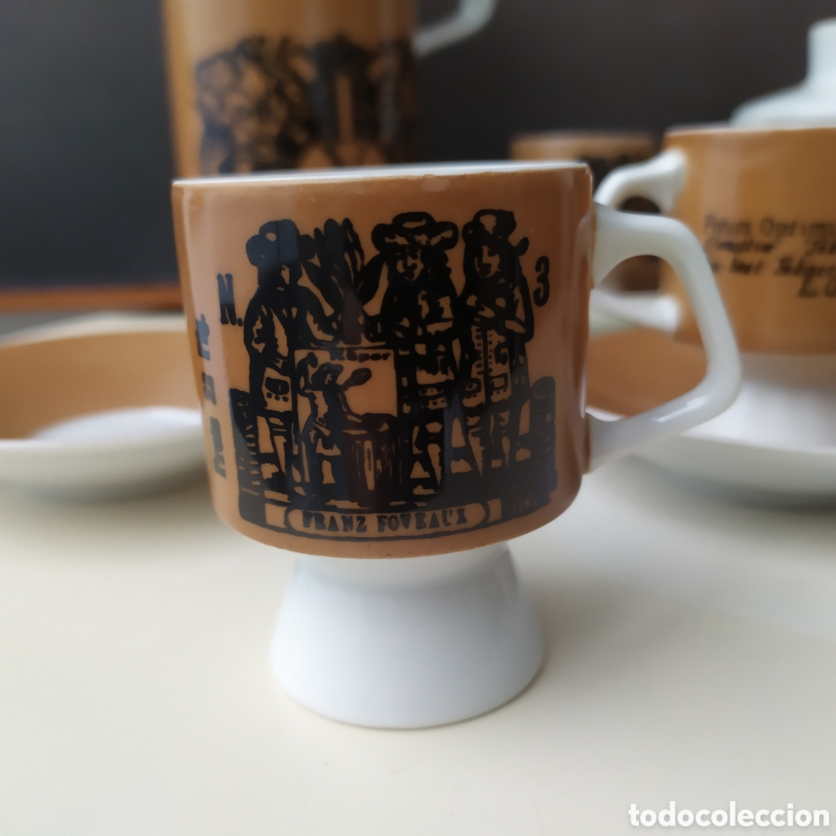 Antig&uuml;edades: Andr&eacute; Ricard para Bidasoa juego de caf&eacute; Hispalis - Foto 3