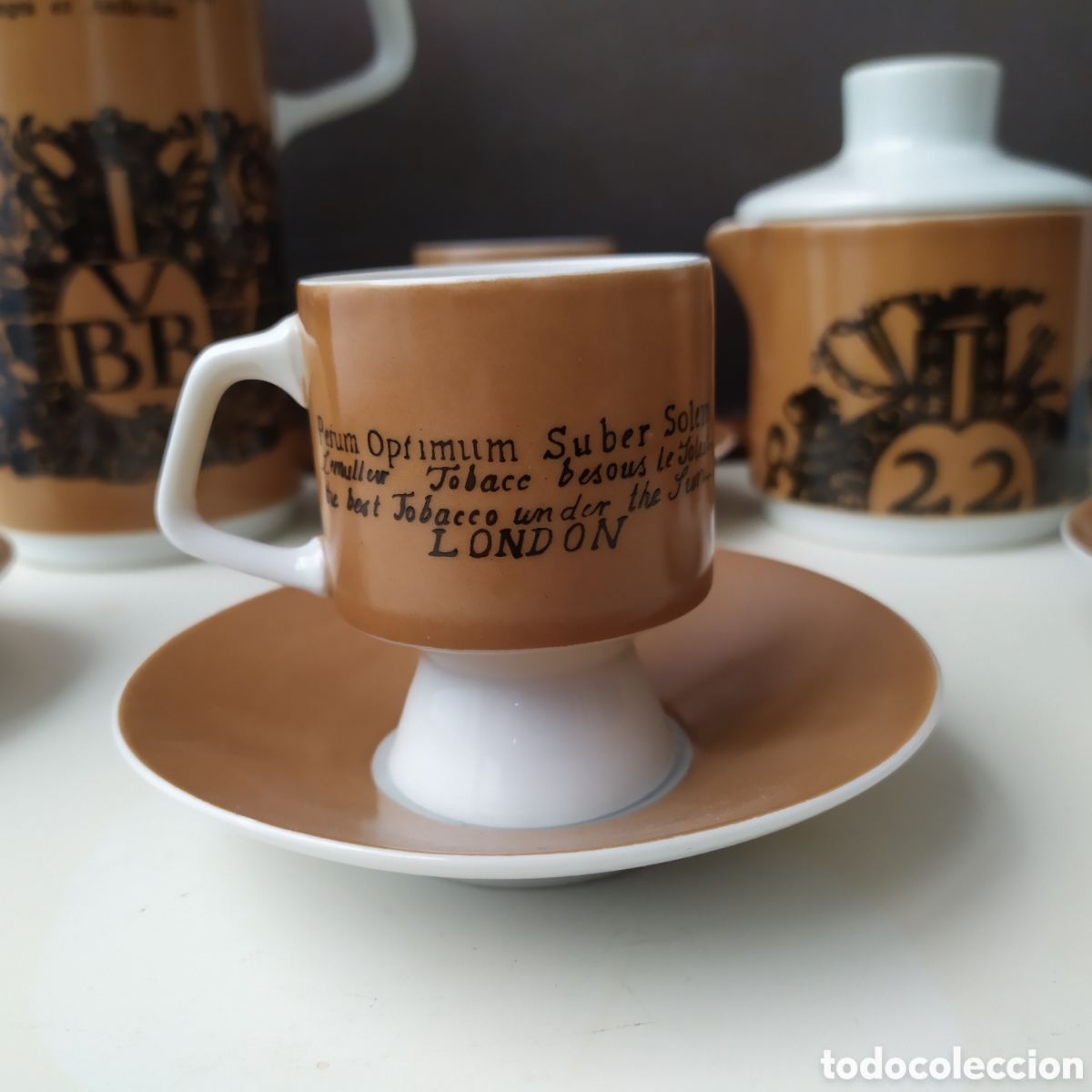 Antig&uuml;edades: Andr&eacute; Ricard para Bidasoa juego de caf&eacute; Hispalis - Foto 6