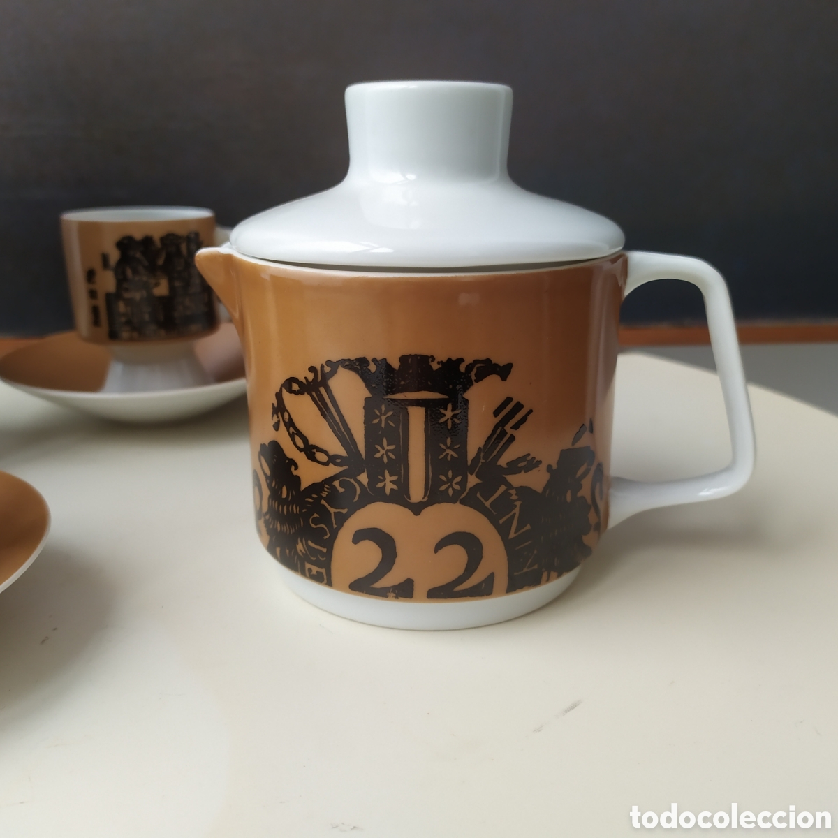 Antig&uuml;edades: Andr&eacute; Ricard para Bidasoa juego de caf&eacute; Hispalis - Foto 13