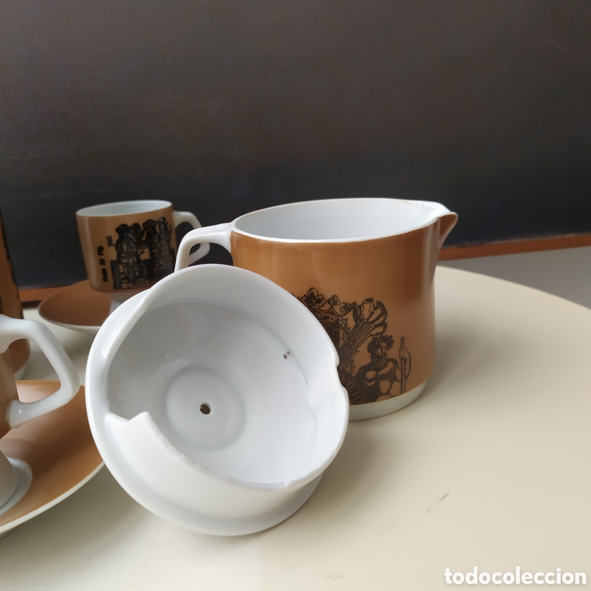 Antig&uuml;edades: Andr&eacute; Ricard para Bidasoa juego de caf&eacute; Hispalis - Foto 16