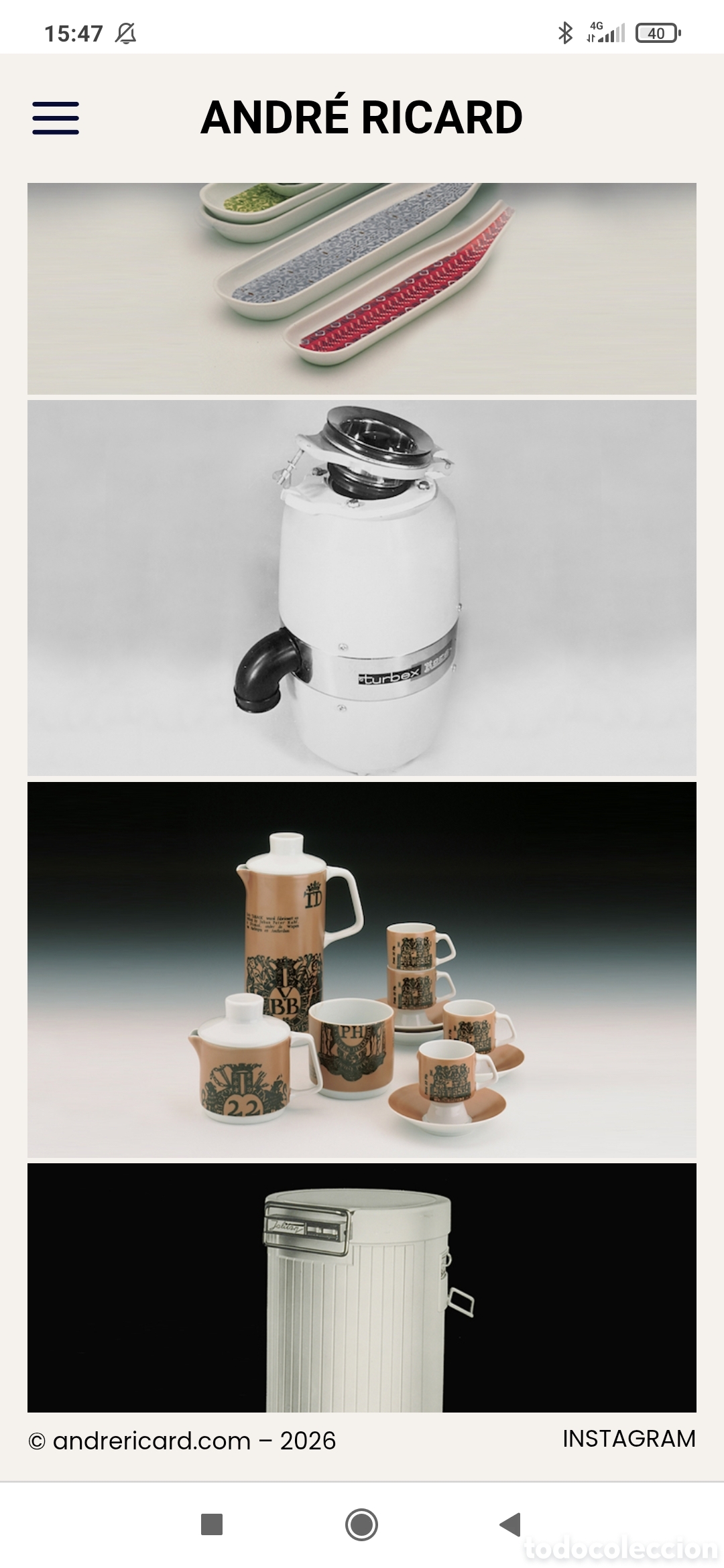 Antig&uuml;edades: Andr&eacute; Ricard para Bidasoa juego de caf&eacute; Hispalis - Foto 20
