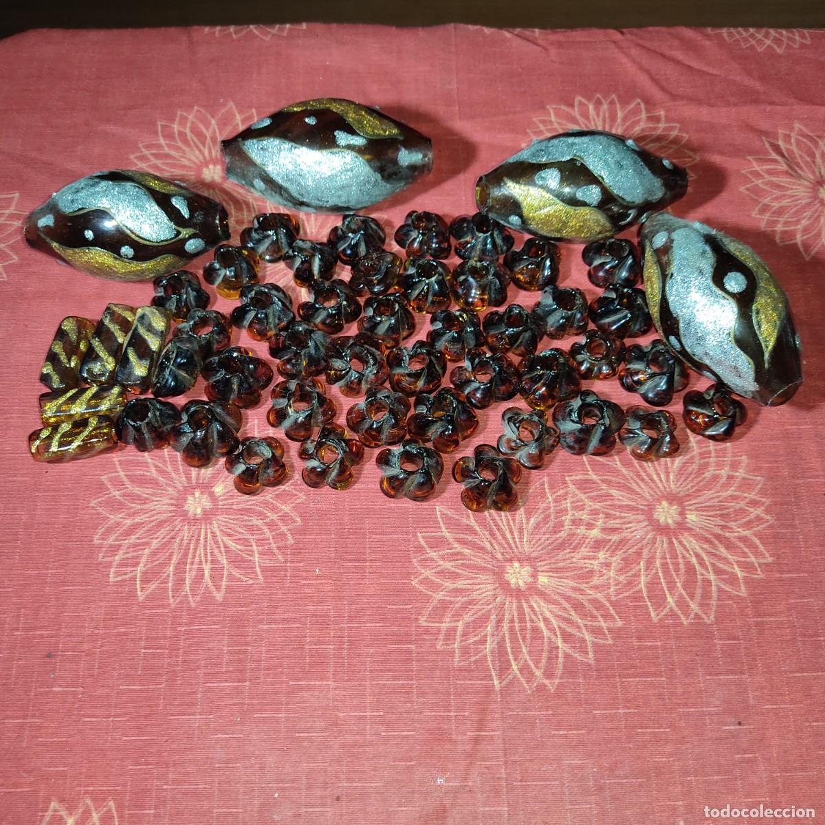 Antig&uuml;edades: Lote de adornos o piezas de cristal de murano siglo XIX .