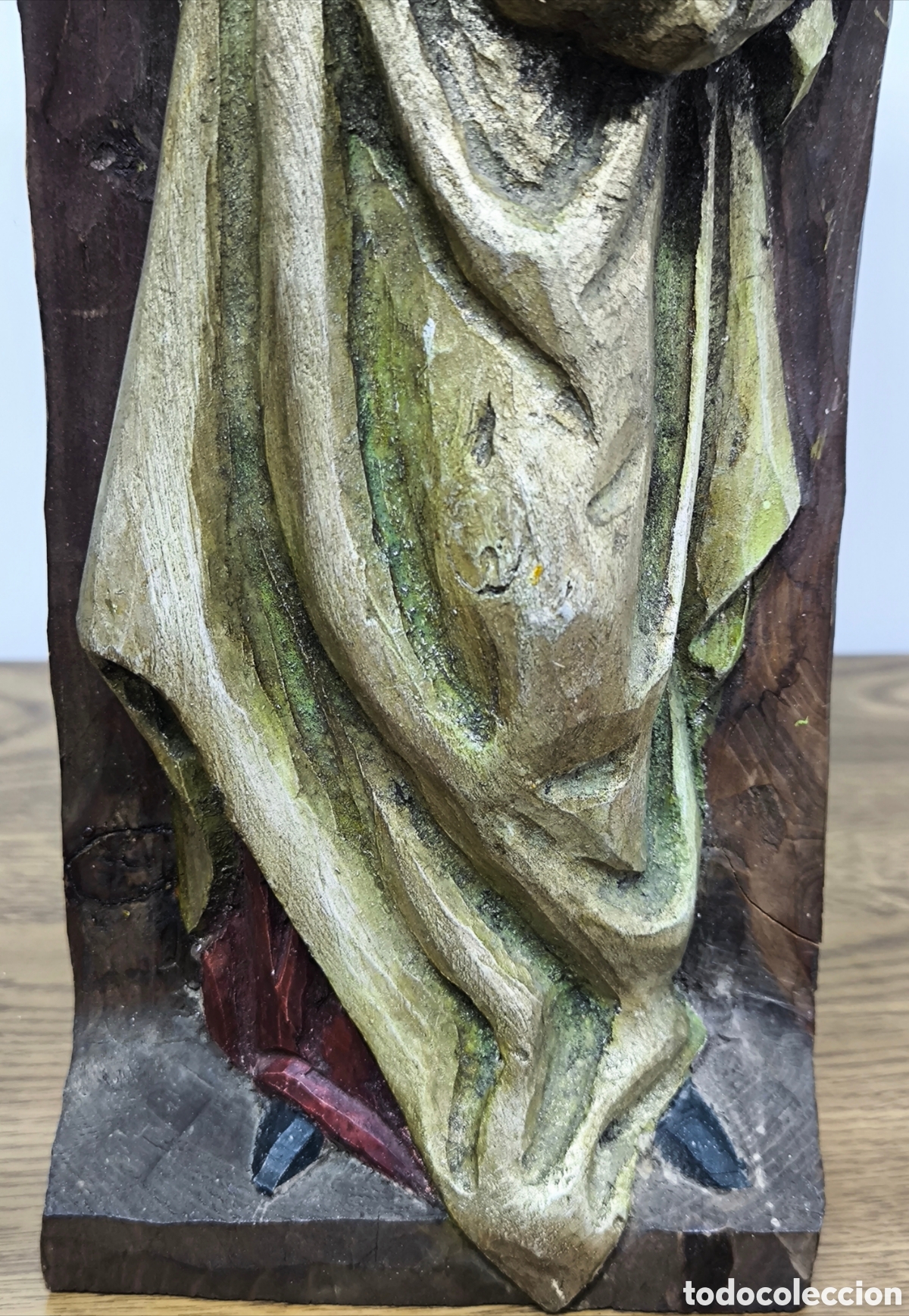 Antig&uuml;edades: ANTIGUA VIRGEN, MADERA POLICROMADA - Foto 5
