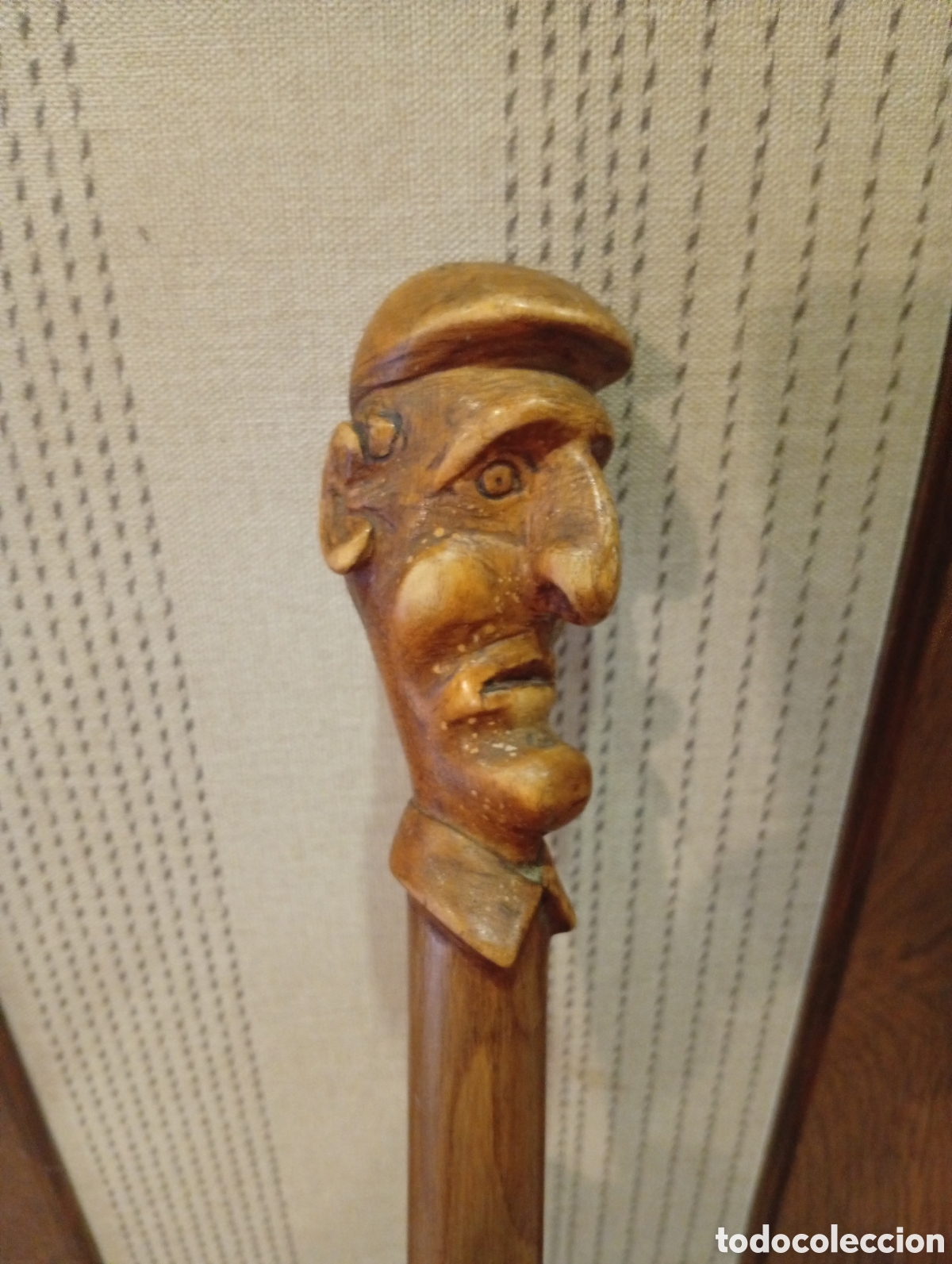 Antig&uuml;edades: Bast&oacute;n de estilo grotesco.Rostro de Judio - Foto 5