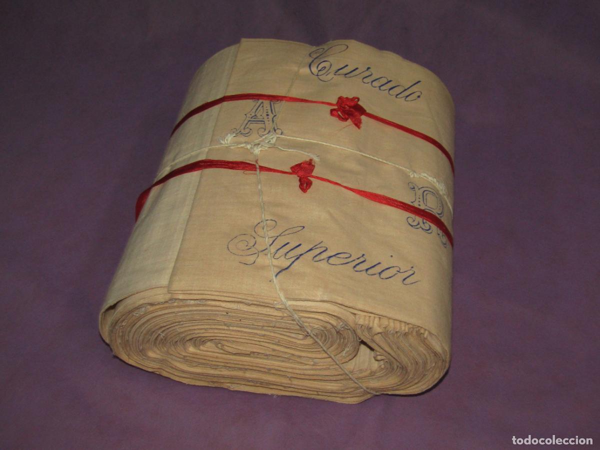 Antig&uuml;edades: Antigua Bobina Rollo de Tela Algod&oacute;n CURADO SUPERIOR A.R. a Estrenar