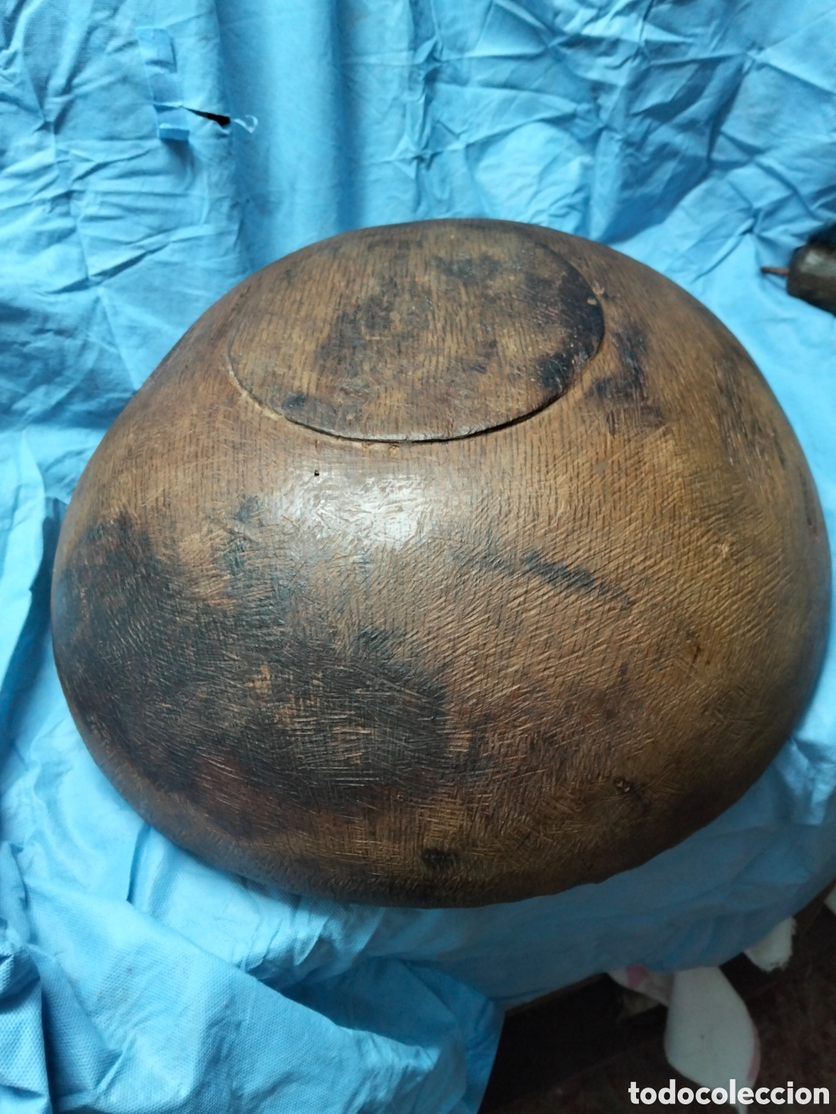 Antig&uuml;edades: ENORME CUENCO DE MADERA - Foto 9