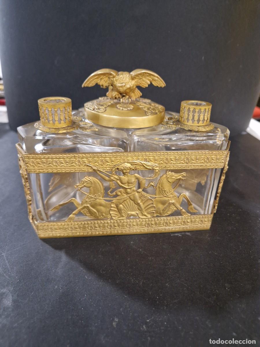 Antig&uuml;edades: Perfumero franc&eacute;s de bronce al ormol&uacute;, siglo XIX. - Foto 4