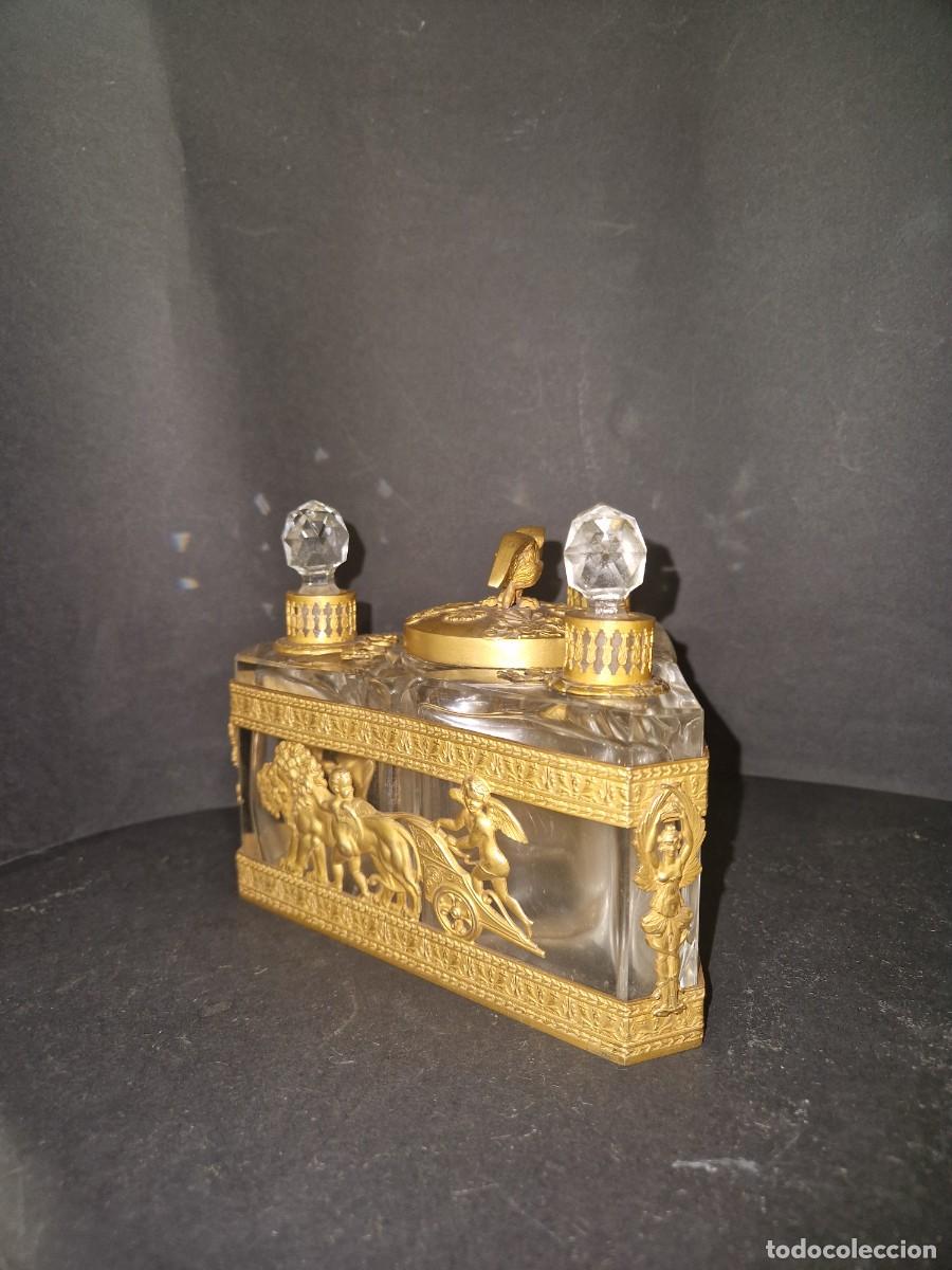 Antig&uuml;edades: Perfumero franc&eacute;s de bronce al ormol&uacute;, siglo XIX. - Foto 21