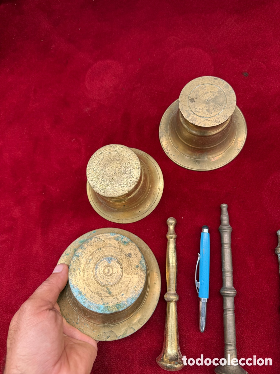 Antig&uuml;edades: Lote de 3 morteros antiguos de bronce! - Foto 6