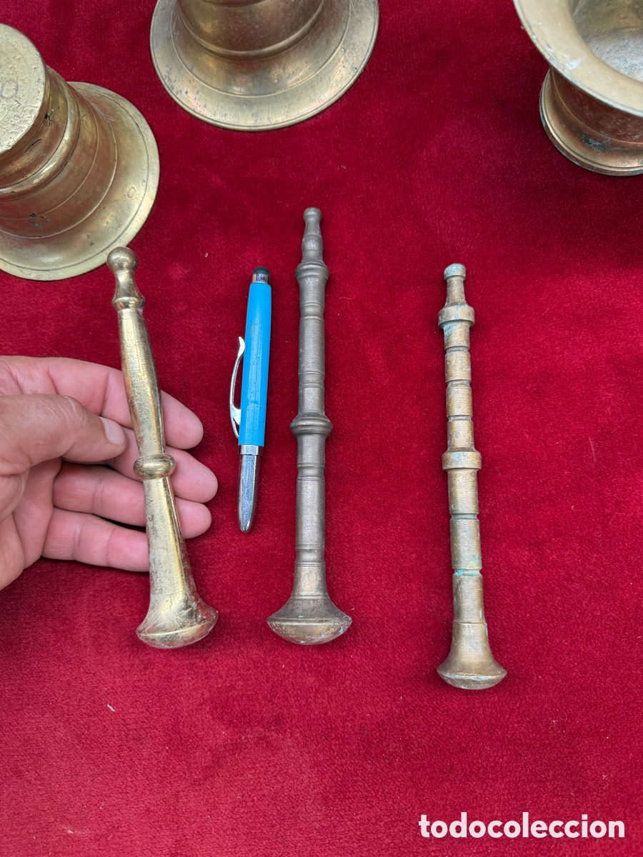 Antig&uuml;edades: Lote de 3 morteros antiguos de bronce! - Foto 7