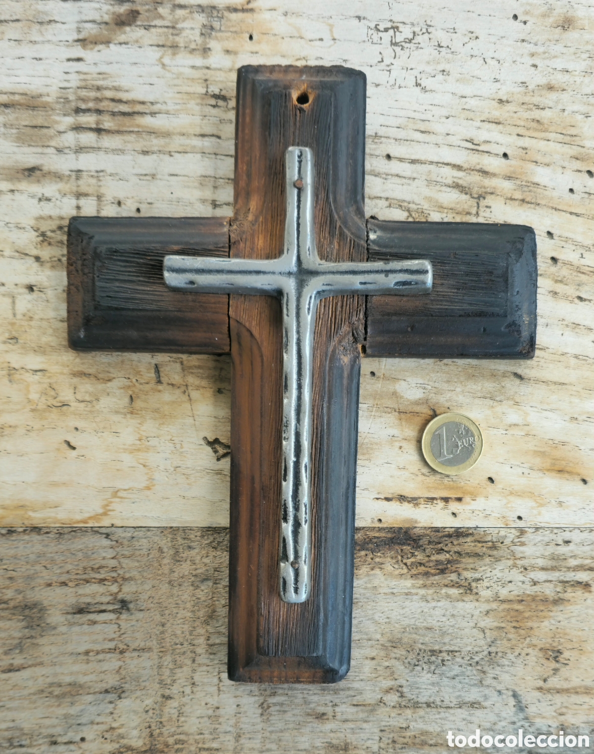 Antig&uuml;edades: Antigua Cruz madera y metal