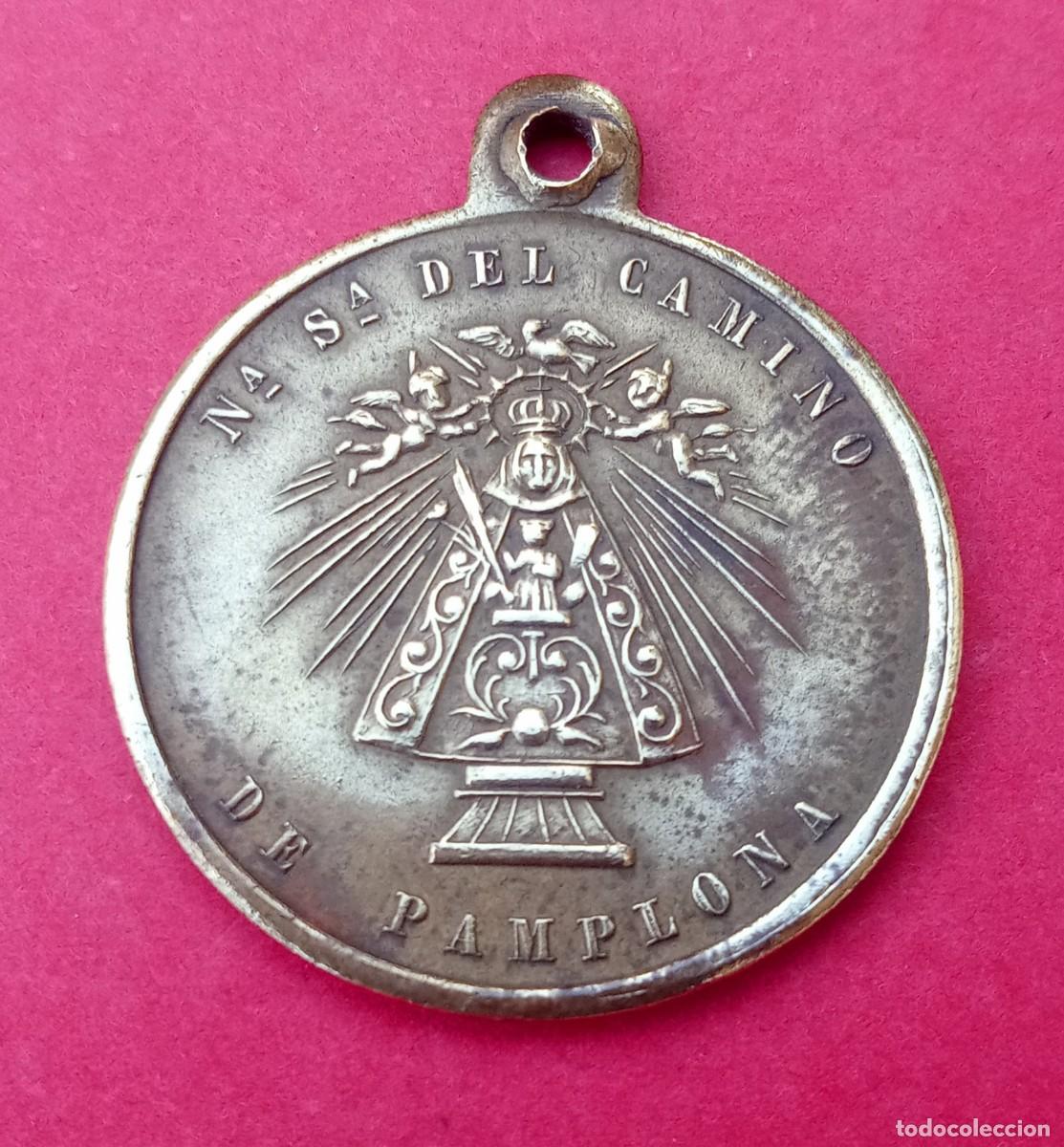 Antig&uuml;edades: Medalla Conmemorativa Virgen del Camino. Pamplona. A&ntilde;o 1887. Muy Rara.