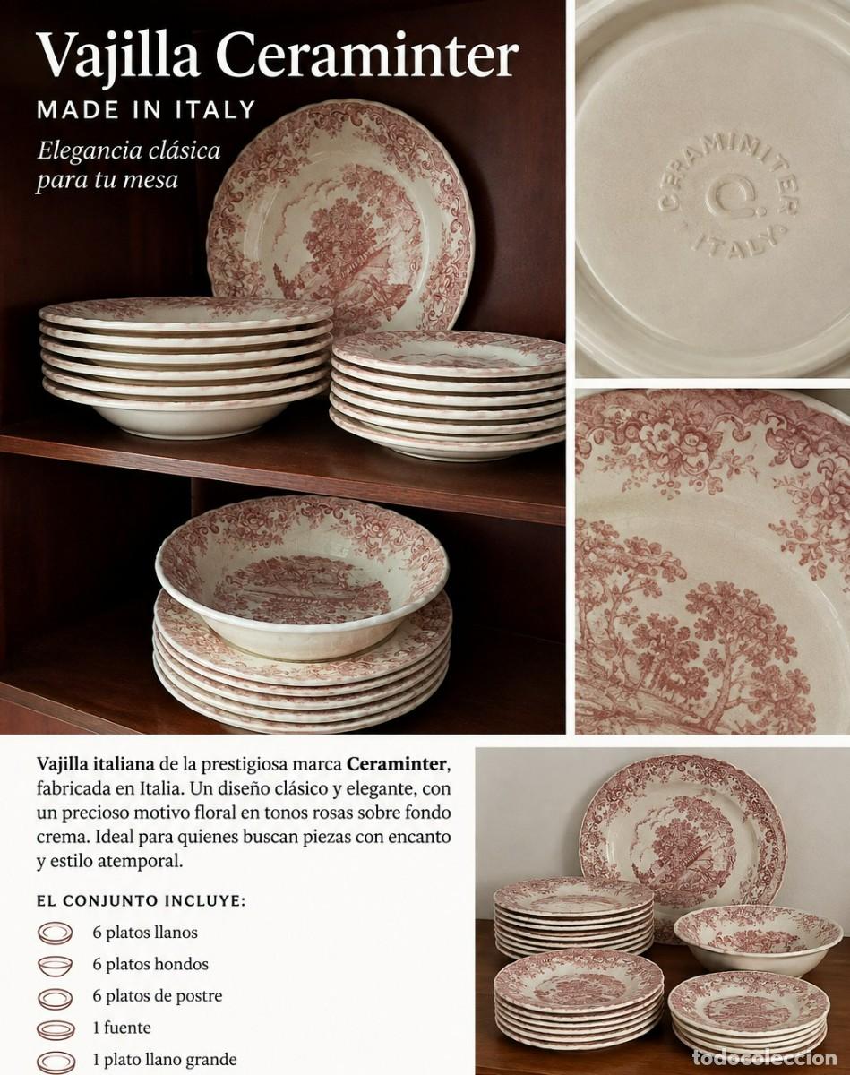 Antig&uuml;edades: Vajilla Ceramentier fabricada en Italia