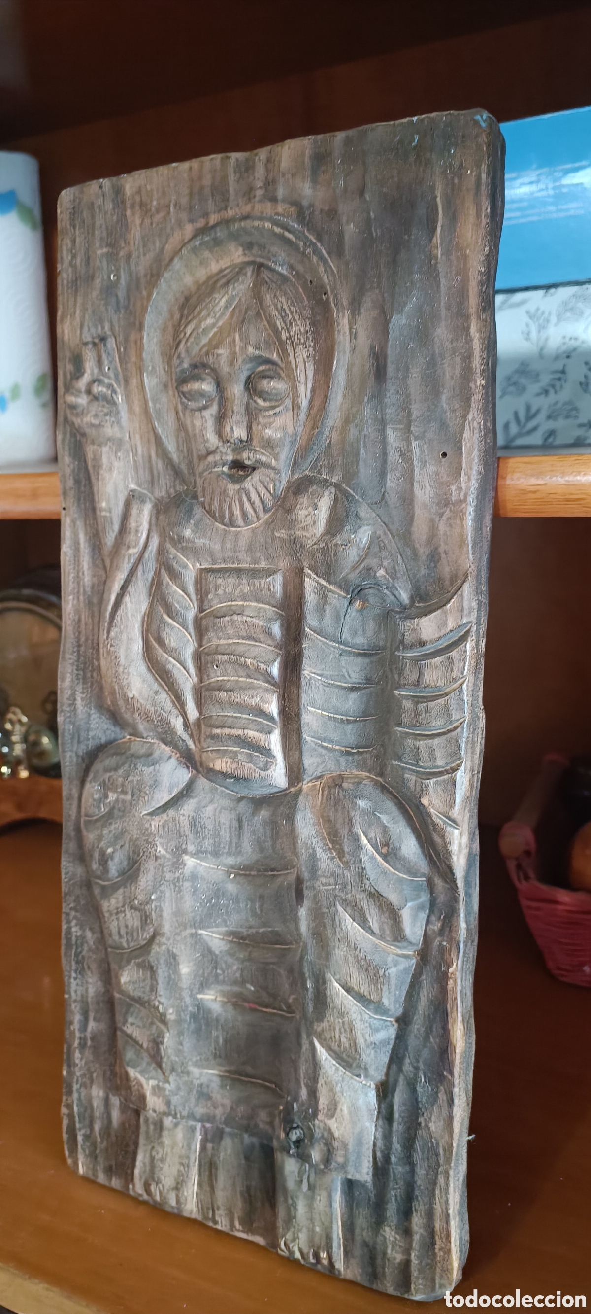 Antig&uuml;edades: Talla de madera decorativa - Foto 2