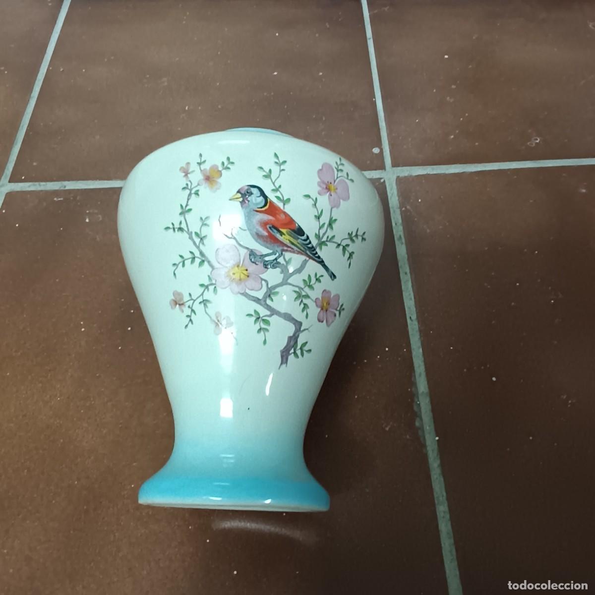 Antig&uuml;edades: Jarr&oacute;n turquesa pintado vintage