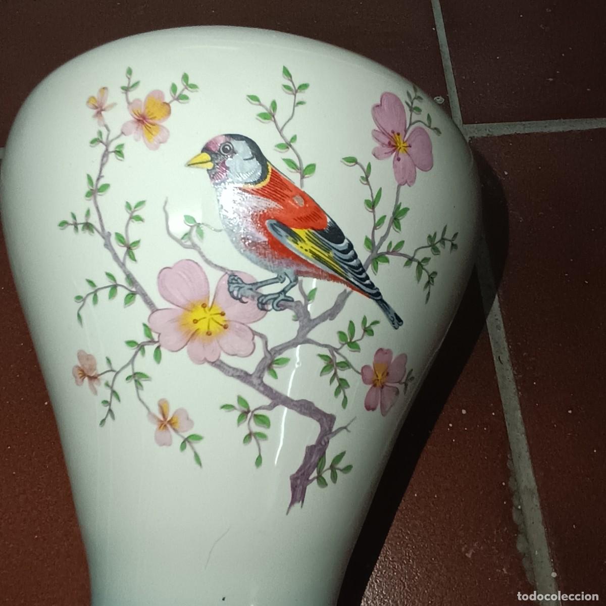 Antig&uuml;edades: Jarr&oacute;n turquesa pintado vintage - Foto 2