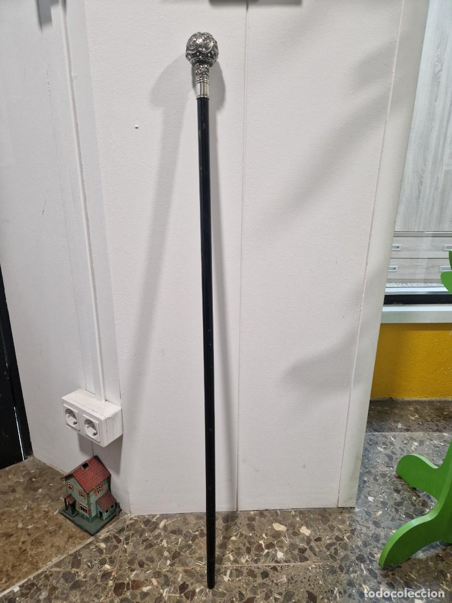 Antig&uuml;edades: Bast&oacute;n de pu&ntilde;o de plata 925 y madera de &eacute;bano. - Foto 7