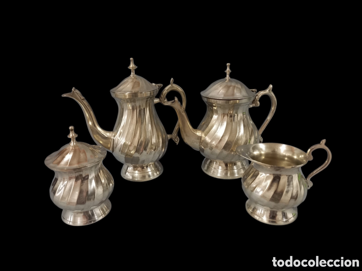 Antig&uuml;edades: Juego de caf&eacute; o t&eacute; de 4 piezas - Foto 2