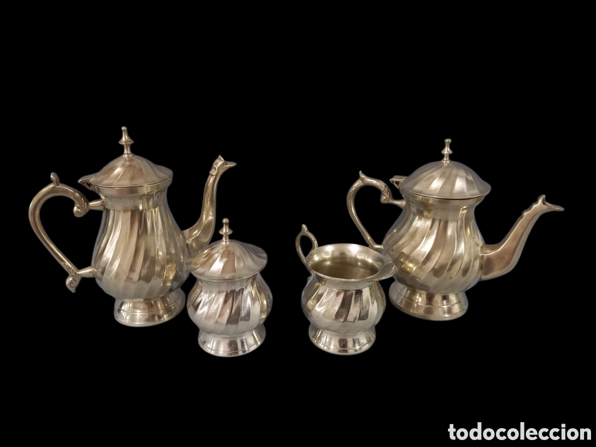 Antig&uuml;edades: Juego de caf&eacute; o t&eacute; de 4 piezas - Foto 4