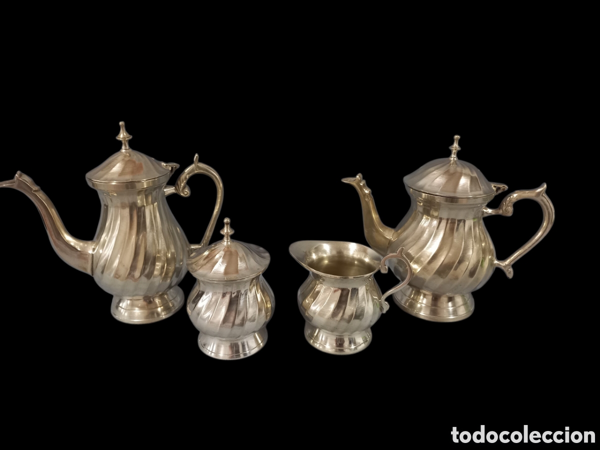 Antig&uuml;edades: Juego de caf&eacute; o t&eacute; de 4 piezas