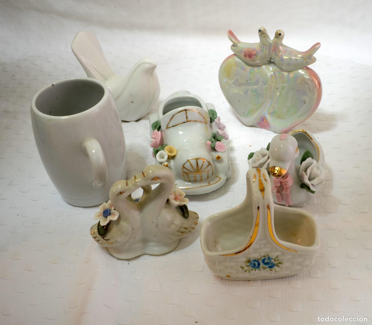 Antig&uuml;edades: LOTE DE 7 SIETE FIGURAS VARIADAS DE CER&Aacute;MICA / PORCELANA, VINTAGE