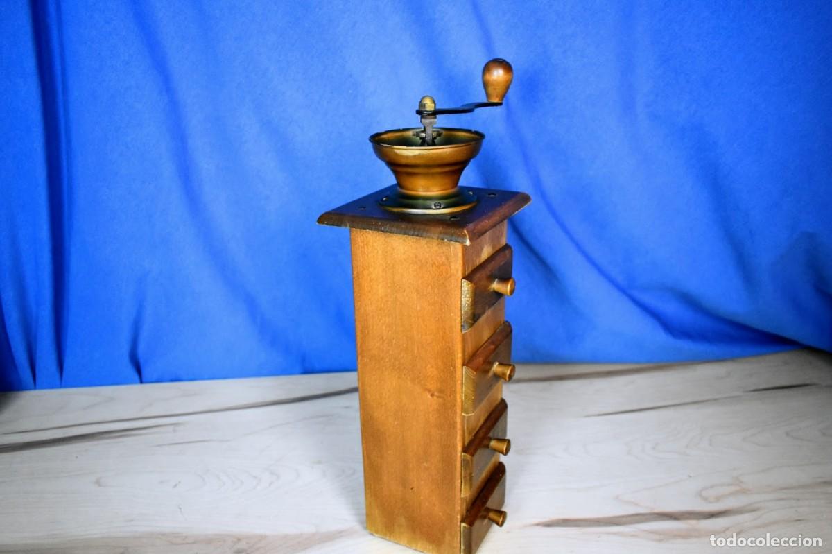 Antig&uuml;edades: Mueble Especiero de Columna en Madera con Molinillo de Caf&eacute; - Foto 5
