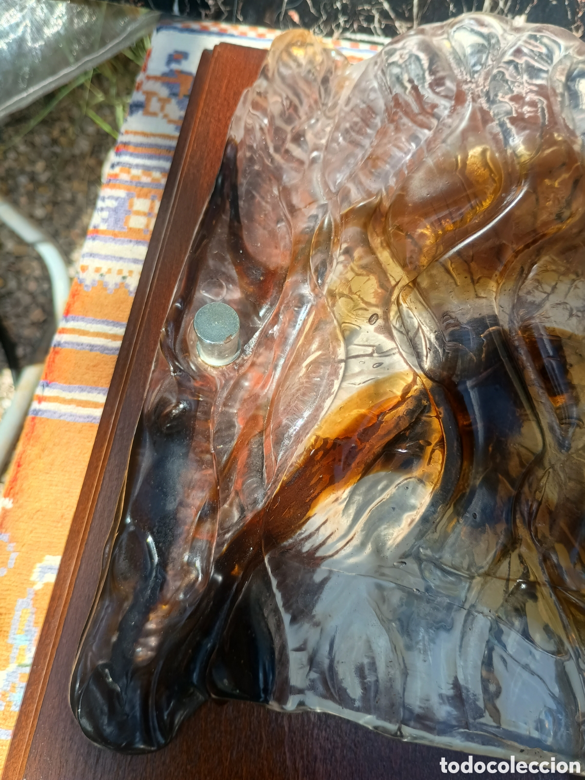 Antig&uuml;edades: Apliques cristal ambar murano - Foto 4