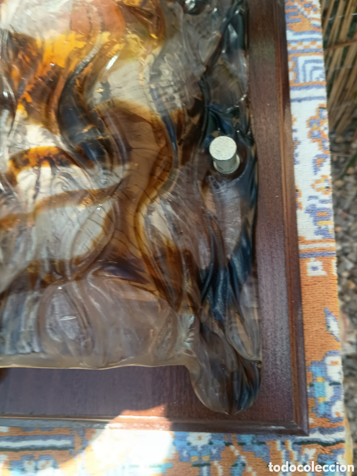 Antig&uuml;edades: Apliques cristal ambar murano - Foto 7