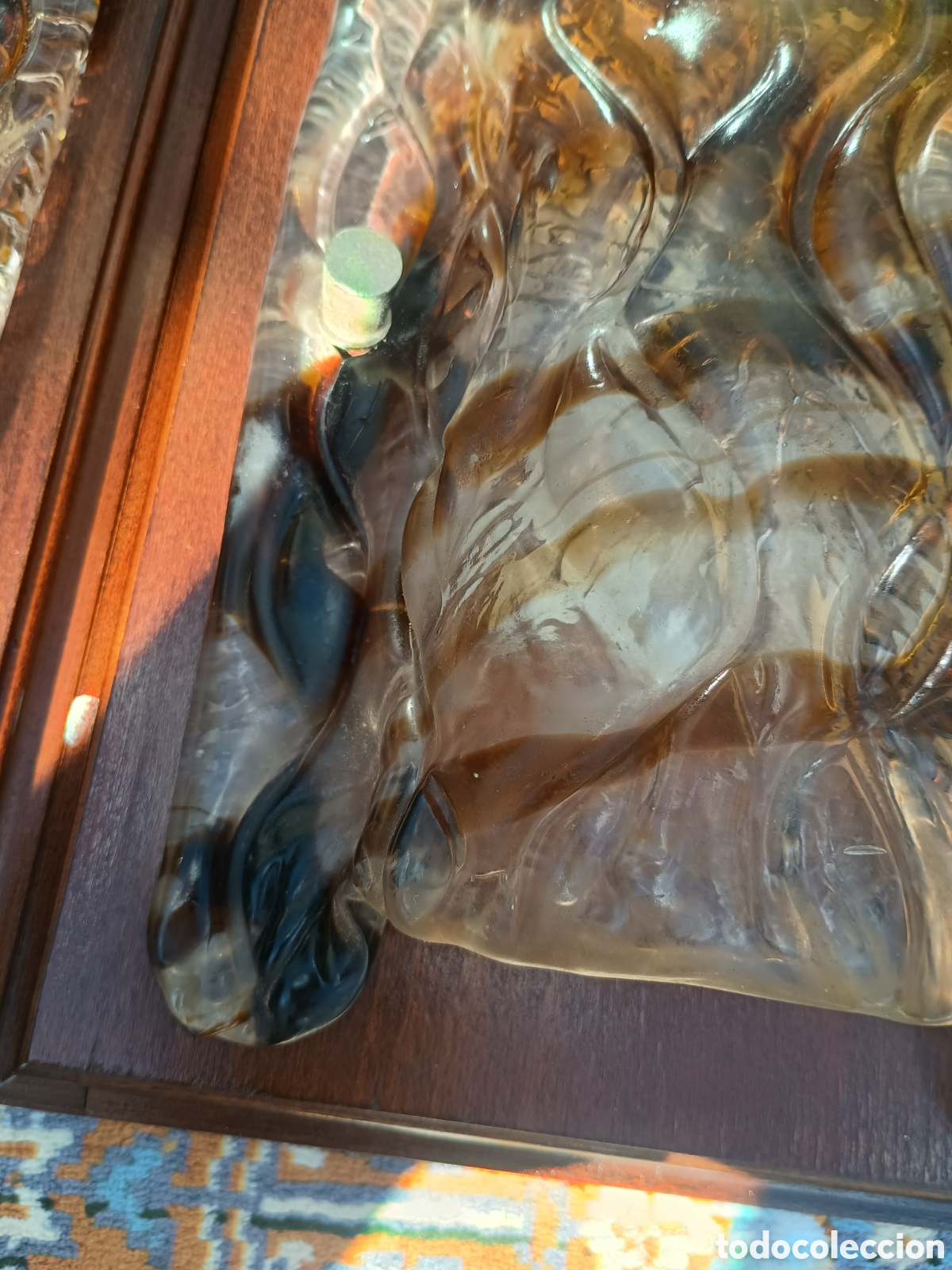 Antig&uuml;edades: Apliques cristal ambar murano - Foto 8