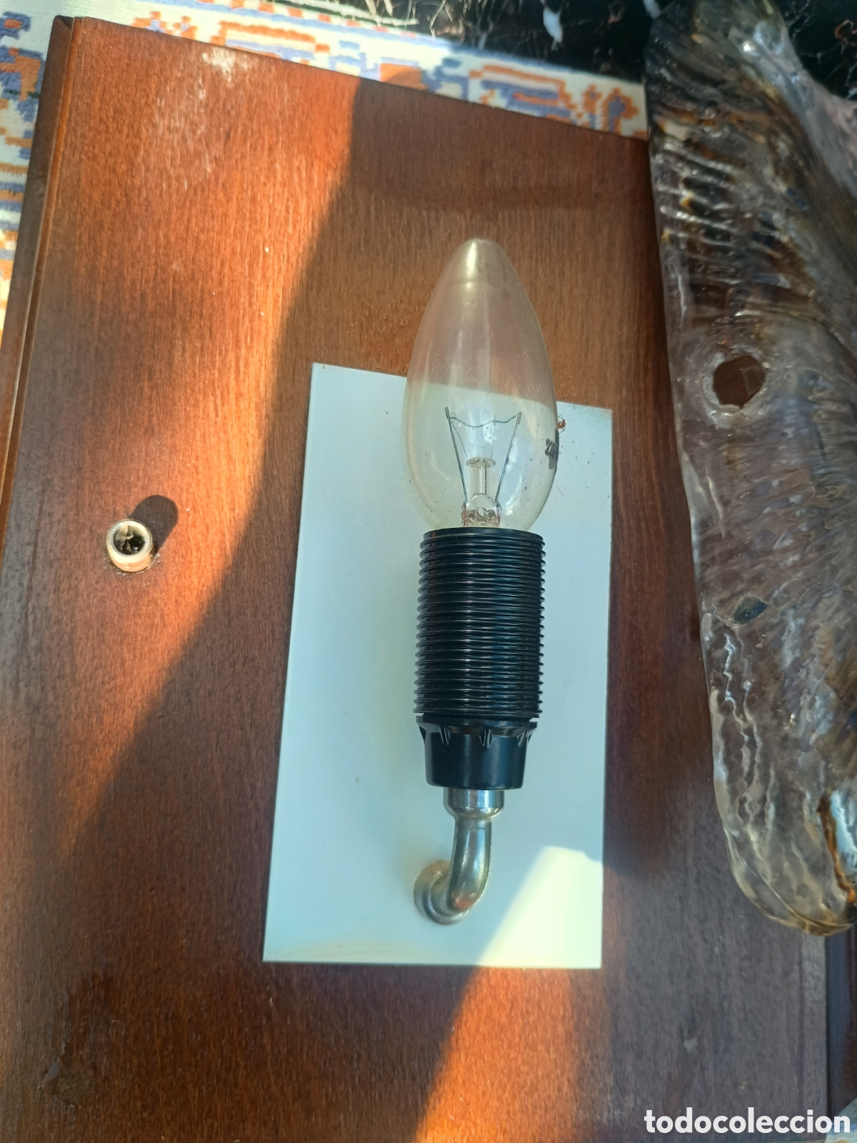 Antig&uuml;edades: Apliques cristal ambar murano - Foto 11